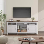 Meuble TV de ferme 70.9 - Étagères réglables, Portes d'armoire - Meuble de divertissement pour salon/chambre à coucher