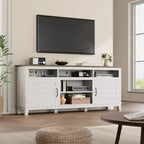 Meuble TV de ferme 70.9 - Étagères réglables, Portes d'armoire - Meuble de divertissement pour salon/chambre à coucher