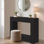 Console étroite de style campagnard Table de canapé en bois de 47 po avec rangement, design rectangulaire moderne pour couloir, salon, foyer