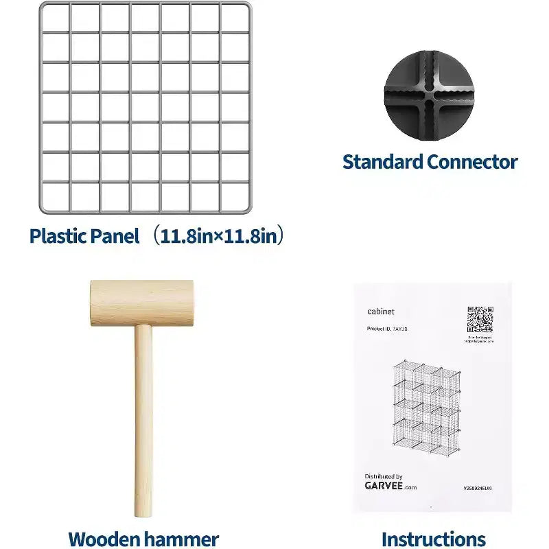 Étagère de rangement en fil métallique, Rangement modulable à 12 cubes pour placard, Unités d'étagères modulaires, Étagères de rangement pour chambre, bureau, salon