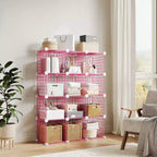 Étagère de rangement en fil métallique, Rangement modulable à 12 cubes pour placard, Unités d'étagères modulaires, Étagères de rangement pour chambre, bureau, salon