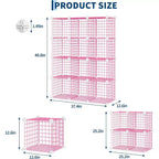 Étagère de rangement en fil métallique, Rangement modulable à 12 cubes pour placard, Unités d'étagères modulaires, Étagères de rangement pour chambre, bureau, salon