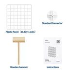 Étagère de rangement en fil métallique, Rangement modulable à 12 cubes pour placard, Unités d'étagères modulaires, Étagères de rangement pour chambre, bureau, salon