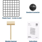 Étagère de rangement en fil métallique, Rangement modulable à 12 cubes pour placard, Unités d'étagères modulaires, Étagères de rangement pour chambre, bureau, salon