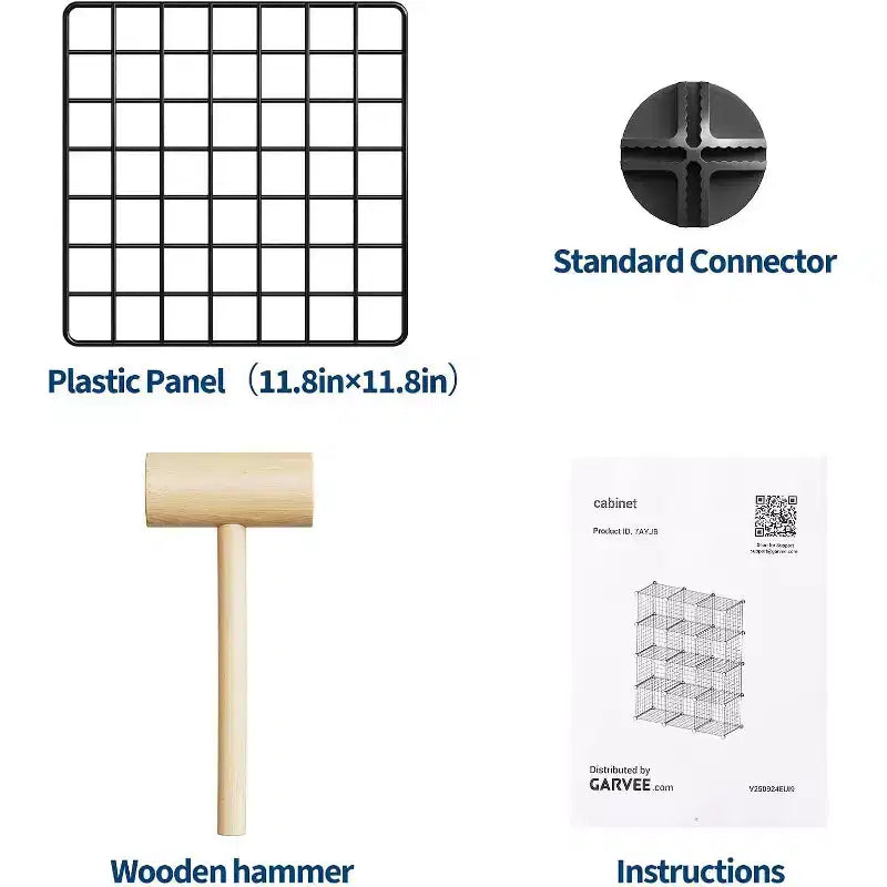 Étagère de rangement en fil métallique, Rangement modulable à 12 cubes pour placard, Unités d'étagères modulaires, Étagères de rangement pour chambre, bureau, salon