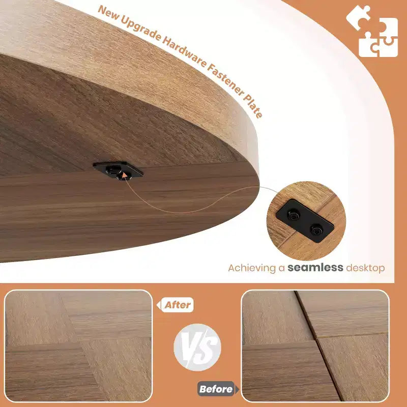 Table à manger ronde de 47" avec base piédestal robuste, peu encombrante pour le salon, la cuisine, l'appartement