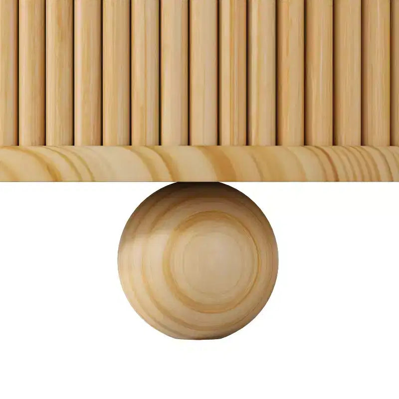 Table basse ovale/ronde, table d'appoint canapé avec plateau cannelé, table de rangement, table de cocktail avec cadre en bois massif - ModernLuxe