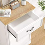 Meuble de rangement pour poubelle basculante - Armoire à poubelle dissimulée, peu encombrante et anti-animaux pour cuisine et salon (Blanc)