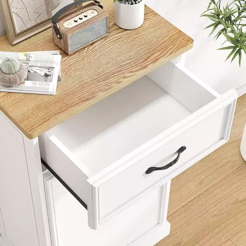 Meuble de rangement pour poubelle basculante - Armoire à poubelle dissimulée, peu encombrante et anti-animaux pour cuisine et salon (Blanc)