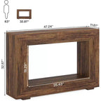 Tribesigns Table Console de Ferme de 119 cm avec Rangement, Table d'Appoint Industrielle pour Couloir, Entrée, Salon