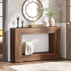 Tribesigns Table Console de Ferme de 119 cm avec Rangement, Table d'Appoint Industrielle pour Couloir, Entrée, Salon