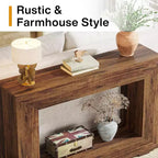 Tribesigns Table Console de Ferme de 119 cm avec Rangement, Table d'Appoint Industrielle pour Couloir, Entrée, Salon