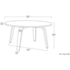 Table basse ronde contemporaine Willie de 34 po de largeur