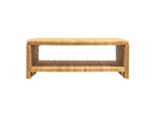 Table basse en jacinthe d'eau tressée et bois d'acacia Storied Home