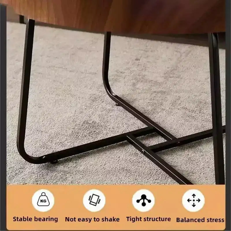 Lot de 2 petites tables basses gigognes rondes, tables d'appoint modernes du milieu du siècle, tables basses circulaires pour salon, chambre et bureau