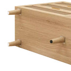 JVNOXK 51.186-Armoire de rangement en rotin à tiroirs avec glissières de tiroir blanches, pour chambre à coucher, salon, naturel