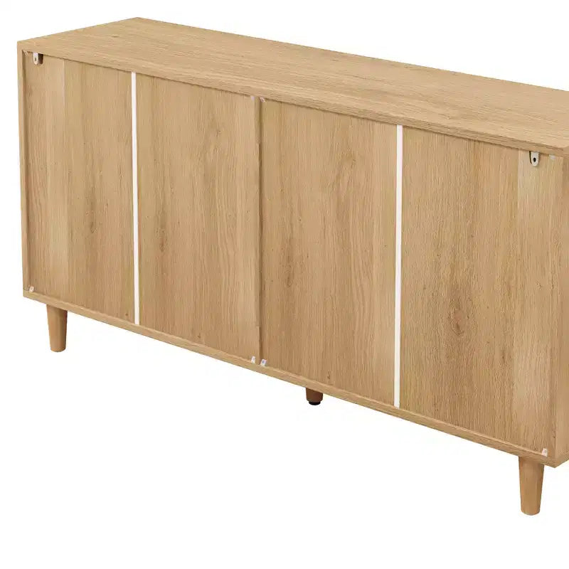 JVNOXK 51.186-Armoire de rangement en rotin à tiroirs avec glissières de tiroir blanches, pour chambre à coucher, salon, naturel