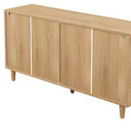 JVNOXK 51.186-Armoire de rangement en rotin à tiroirs avec glissières de tiroir blanches, pour chambre à coucher, salon, naturel