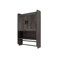 sumyeg Bathroom Wall Cabinet with Doors, Adjustable Shelf, Towel Bar, and Paper Holder