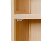 GDFStudio Xinyi Armoire de rangement haute de style rustique à 5 niveaux en bambou avec une porte, 65H