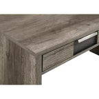 TUYOHW Bureau informatique moderne en bois de 122 cm, bureau d'écriture avec deux tiroirs, bureau de rangement pour le bureau à domicile, le bureau ou la chambre à coucher