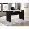 TUYOHW Modern 48 Wooden Computer Desk,Writing Desk with Two Drawers,Storage Working Desk for Home Office,Study,Bedroom