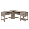 TUYOHW 58.66 L-Shaped Corner Desk,Computer Desk with File Drawer,Lower Shelf,Cable Grommets,Writing Desk for Home Office,Study,Bedroom