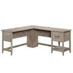 TUYOHW 58.66 L-Shaped Corner Desk,Computer Desk with File Drawer,Lower Shelf,Cable Grommets,Writing Desk for Home Office,Study,Bedroom