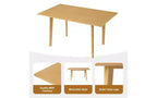 TUYOHW 60 Table de cuisine rectangulaire pour 4, table à manger minimaliste avec cadre en bois massif, table polyvalente pour salle à manger, salon, capacité de 204 kg