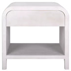 Table de chevet Birkin à 1 tiroir et 1 étagère - NST6613 - Blanc délavé - Safavieh