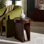 Table d'appoint ronde Lobone - ACC3265 - Marron foncé - Safavieh