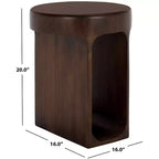Table d'appoint ronde Lobone - ACC3265 - Marron foncé - Safavieh