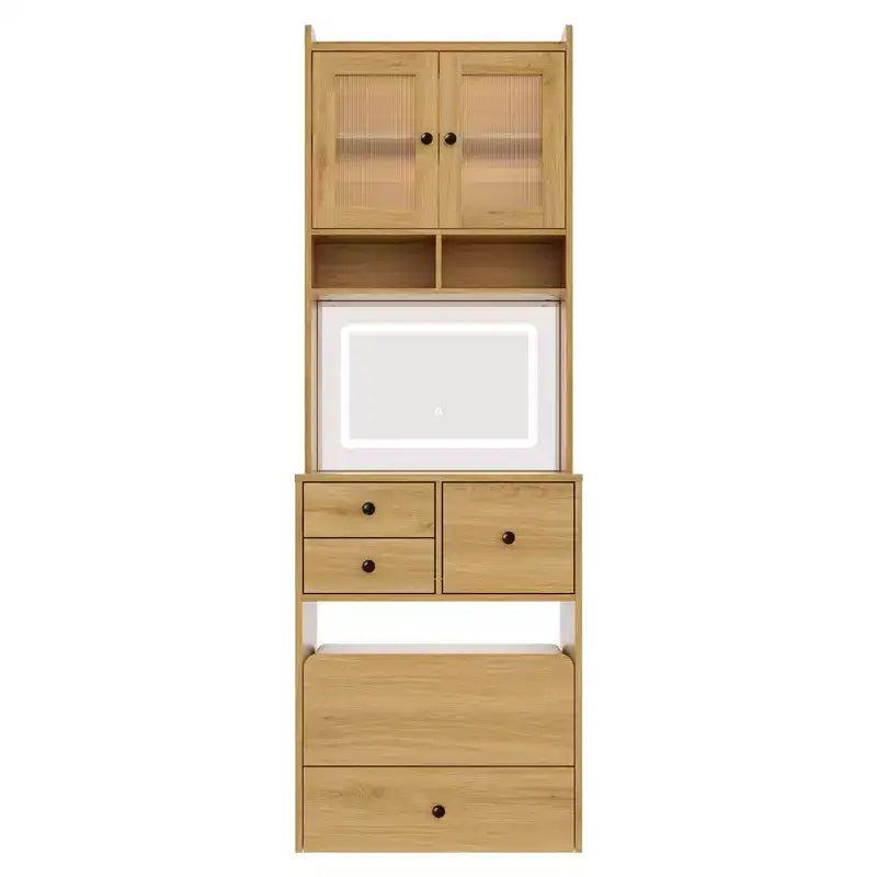 Coiffeuse compacte, Coiffeuse de maquillage avec miroir et lumières, Ensemble de coiffeuse blanche avec station de recharge, Petite coiffeuse pour filles et chaise de rangement