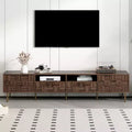 JVNOXK Mid Century TV Stand with 2 Drawers, Media Console Table for TVs up to 85'', Entertainment Center with Storage for Living room, Bedroom