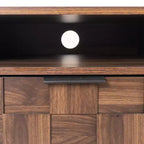 Meuble TV scandinave JVNOXK avec 2 tiroirs, console multimédia pour TV jusqu'à 85'', meuble de divertissement avec rangement pour salon, chambre à coucher