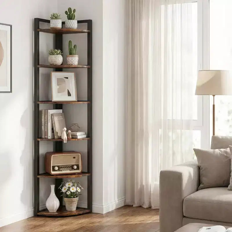 MAYEERTY Étagère d'angle polyvalente à 6 niveaux, support de rangement et porte-plantes multi-usages