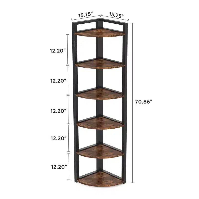 MAYEERTY Étagère d'angle polyvalente à 6 niveaux, support de rangement et porte-plantes multi-usages