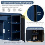 55.1Armoire de rangement, Buffet moderne, Deux portes et tiroirs, Poignées en aluminium, 3 étagères, pour salon/chambre/salle à manger