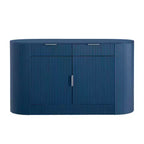 55.1Armoire de rangement, Buffet moderne, Deux portes et tiroirs, Poignées en aluminium, 3 étagères, pour salon/chambre/salle à manger