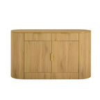 55.1Armoire de rangement, Buffet moderne, Deux portes et tiroirs, Poignées en aluminium, 3 étagères, pour salon/chambre/salle à manger