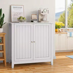 Meuble de Rangement au Sol, 2 Portes, Organiseur Moderne Autonome, Meuble d'Angle pour Salon, Couloir, Meuble de Maison