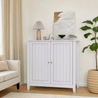 Meuble de Rangement au Sol, 2 Portes, Organiseur Moderne Autonome, Meuble d'Angle pour Salon, Couloir, Meuble de Maison