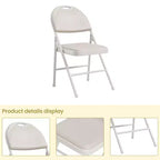 COZONY Lot de 4/8 chaises pliantes en métal rembourrées en PU, capacité de 158 kg