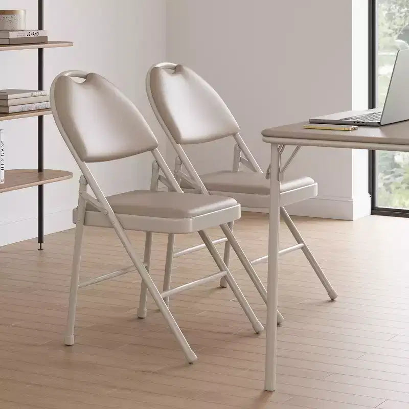 COZONY Lot de 4/8 chaises pliantes en métal rembourrées en PU, capacité de 158 kg