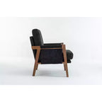 Fauteuil d'appoint moderne du milieu du siècle TUYOHW avec fauteuil de salon en bois rembourré en chenille avec accoudoir Fauteuils simples pour le salon, la chambre