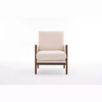 Fauteuil d'appoint moderne du milieu du siècle TUYOHW avec fauteuil de salon en bois rembourré en chenille avec accoudoir Fauteuils simples pour le salon, la chambre