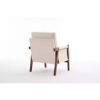 Fauteuil d'appoint moderne du milieu du siècle TUYOHW avec fauteuil de salon en bois rembourré en chenille avec accoudoir Fauteuils simples pour le salon, la chambre