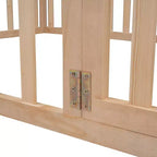 Cadre de lit en bois pleine grandeur Luxystar avec clôture et porte