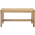 Enrique Bench with Rattan Weaving - BCH6500 - Beige - Safavieh