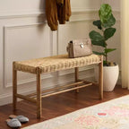 Banc Enrique avec cannage en rotin - BCH6500 - Beige - Safavieh